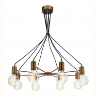 Mercator-Colorado 8 Light Aged Brass E27 max 25W Pendant 